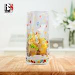 Clear Packing Plastic BOPP Block Bottom Bags For Food Customized Logo