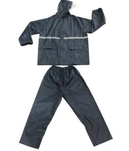 Wholesale Navy Blue Work Rain Coat Waterproof Polyester Pvc Coating Adult Rain Work Coat from china suppliers
