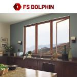 Passive House Aluminum Casement Window Double Glazed Tempered Glass Crank Out