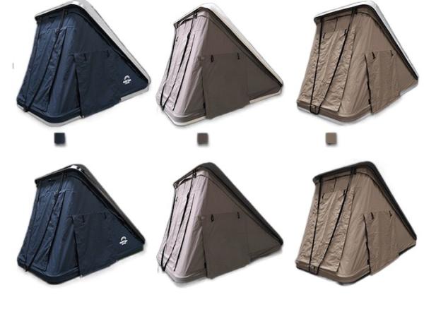 Silver Gray Hard Shell Outdoor Universal Roof Top Tent With Ventilation 210*125