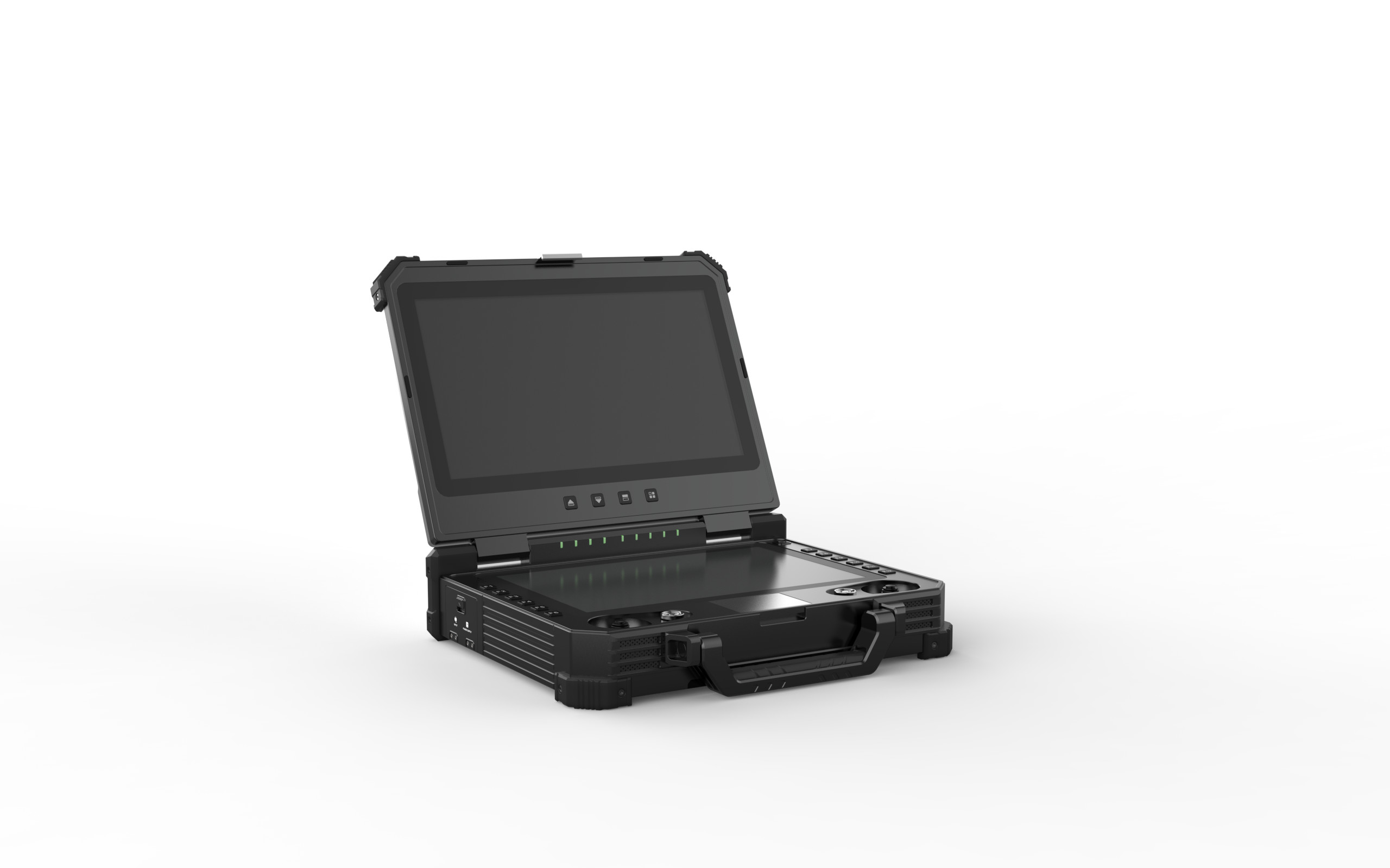 T40GCS - High-quality aluminum alloy constructed tactical ground control system with 13.3-inch dual touch screen