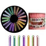 20 Sticks Ligature Ties Braces Orthodontic Elastic Rubber Bands Bicolor O Rings