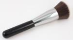 Black Long Handle Powder Makeup Brush With Brown Nylon Hair