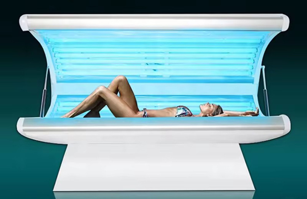 2025 Lying Down Home Tanning Bed Booth Taning Machine Solarium Sunbed For Skin Tanning UV Tanning Machine Whole Sale Commercial Sunless Sunbed