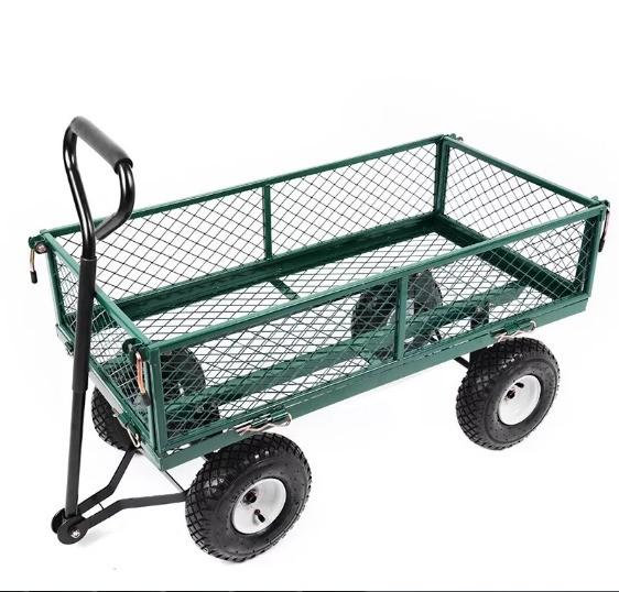 Outdoor Steel Garden Tool Carts Wagon 17KGS Weight Capacity Perfect for Outdoor