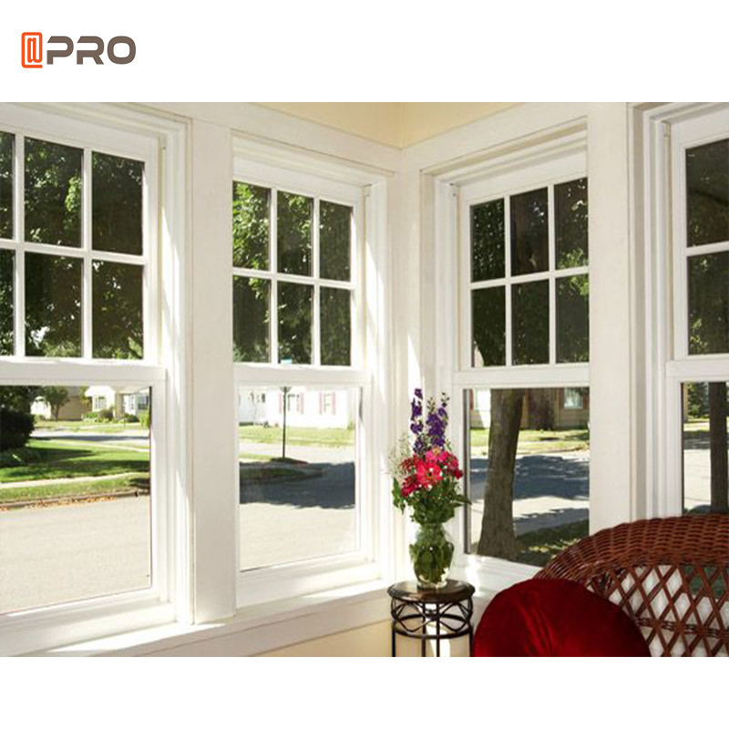 Air Proof Aluminum Sash Windows Triple Glass Double Hung Window For Home