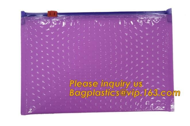 Holographic Zipper Slider Zip Lock Bubble Bag,Cosmetic Zipper Bag/Rose Gold Slider Bubble Bag with Logo,Slider Bubble Zi