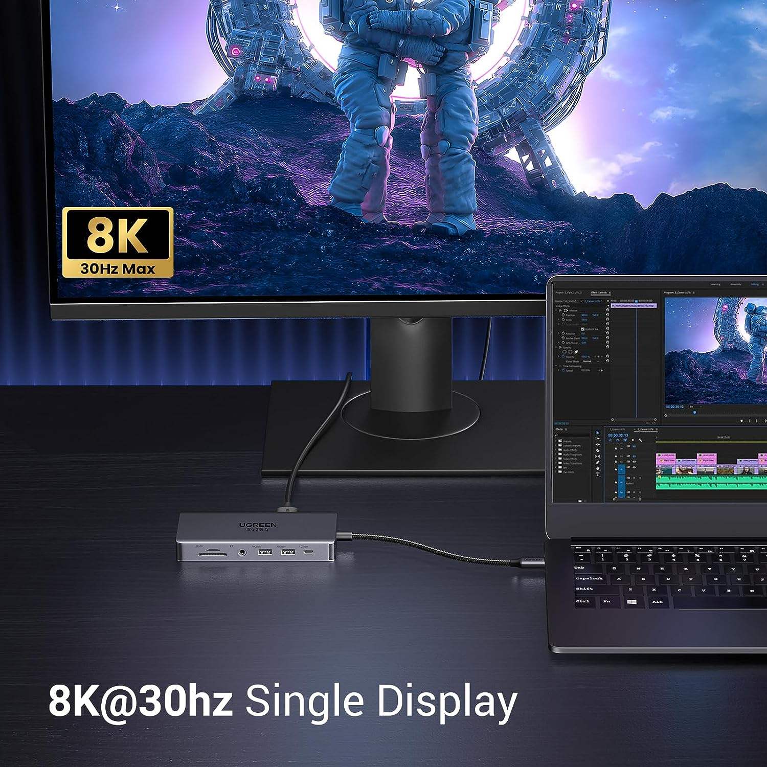 Revodok Pro 211 Laptop Docking Station 11 in 1 USB C Dock Dual HD-MI 10Gbps Data Port 100W PD Gigabit Ethernet CM-681-15965