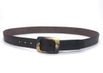 1-1/2" Men's 100% Italian Cow Leather Belt With Antique Patina Pin Buckle