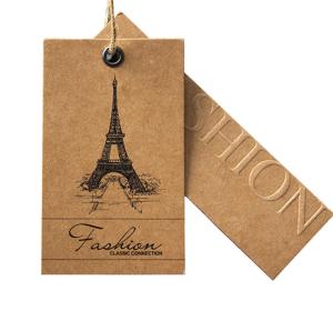 Wholesale Custom Printed Brown Kraft Paper Hang Tags For Clothing With Embossed Logo from china suppliers