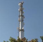 High Strength Corrosion Resistant Single Tube Tower Supports 4G 5G Equipment