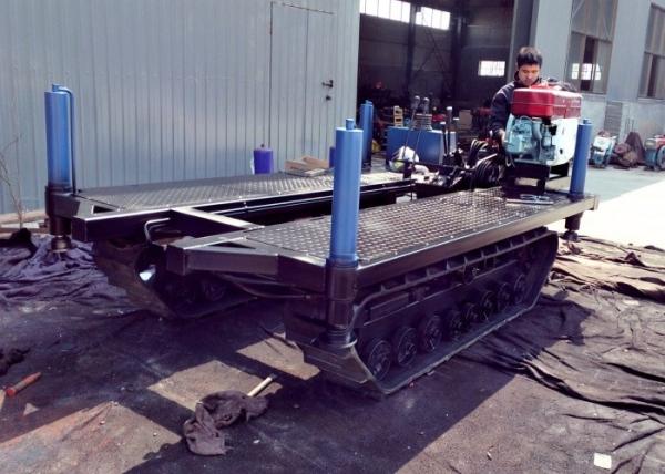 Powerful Diesel Engine Steel Crawler Motorized Carrier For Dumping Truck