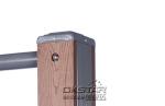 china outdoor park gym equipment wood outdoor back stretching device