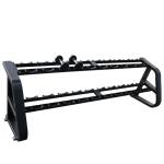 Commercial Double Layer Dumbbell Rack Steel Rubber Plate Fitness Equipment