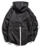 Chic Mens Hooded Zip Up Jackets , Anorak Pocket Nylon Hooded Windbreaker