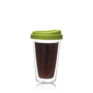 Wholesale Multipurpose Double Wall Coffee Glass Mug Heat Resistant With Silicone Cup from china suppliers