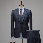 Woolen Cloth Fabric Handmade Lapel Business Suit Single Breasted Men's Suit 3