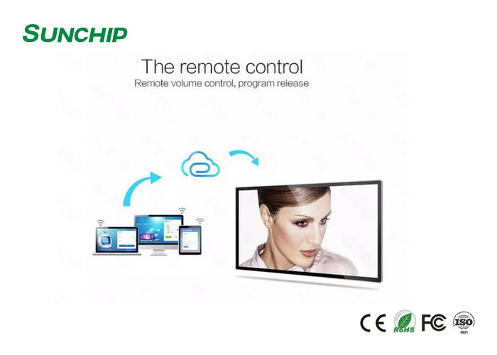 Android RK3288 Wall Mounted Advertising Display 43 Inch 450cd/M2 Infrared Touch