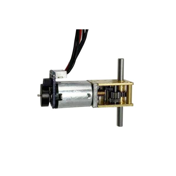 N20 high torque low speed dcgear motor 12V double output shaft worm with encoder motor suitable for electronic door lock
