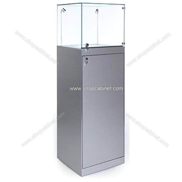 Rotating Clear Portable Body Jewelry Display Case Retail Cabinet Hold 500