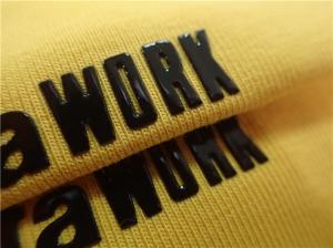 Wholesale Fashion Heat Transfer Labels For Sportswear Shiny Black Silicone Logo from china suppliers