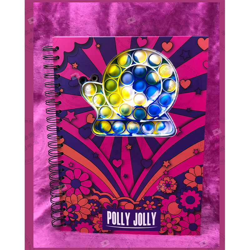 School Office Accessories Hard Cover Spiral Notebook with Durable Silicone Cover