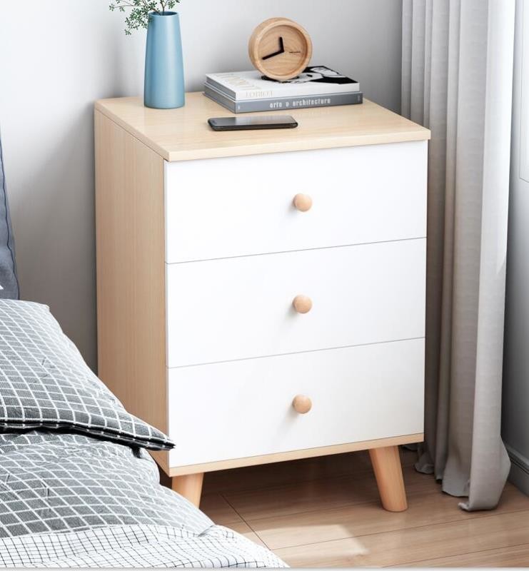 ODM 2 Drawer Wooden Bedside Table , Scratch Resistant 16 Inch Nightstand