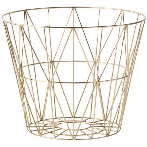 Wholesale Multifunctional Garage Wire Grid Baskets , Brass Large Coloured Wire Baskets Light Weight from china suppliers