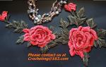 Beige Cotton Crochet Venise Lace Collar Gorgeous Flower Motif Neckline Bib