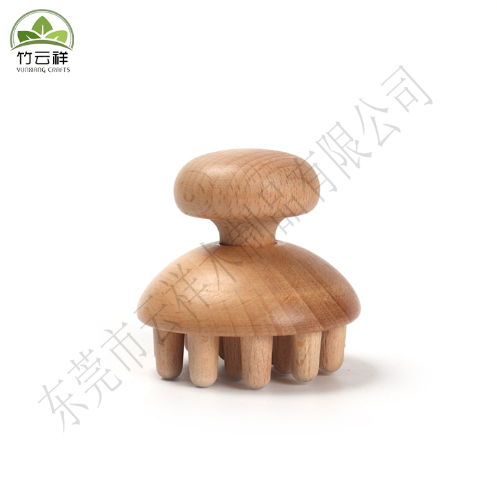 Small style raw wood color can be laser marked or uv printed customized size wooden massage stick