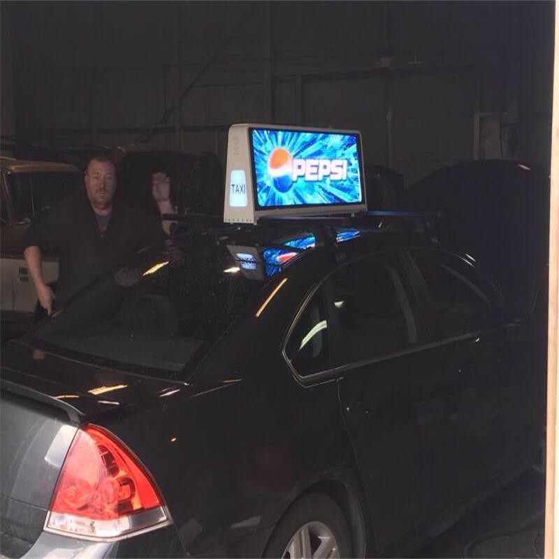 Outdoor full color taxi top screen P5 P4 led display board for moving advertising
