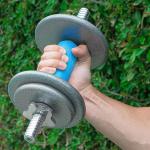 Thick Grips For Dumbbell And Barbell, 1.9-In Axle Bar Adapter For Weightlifting