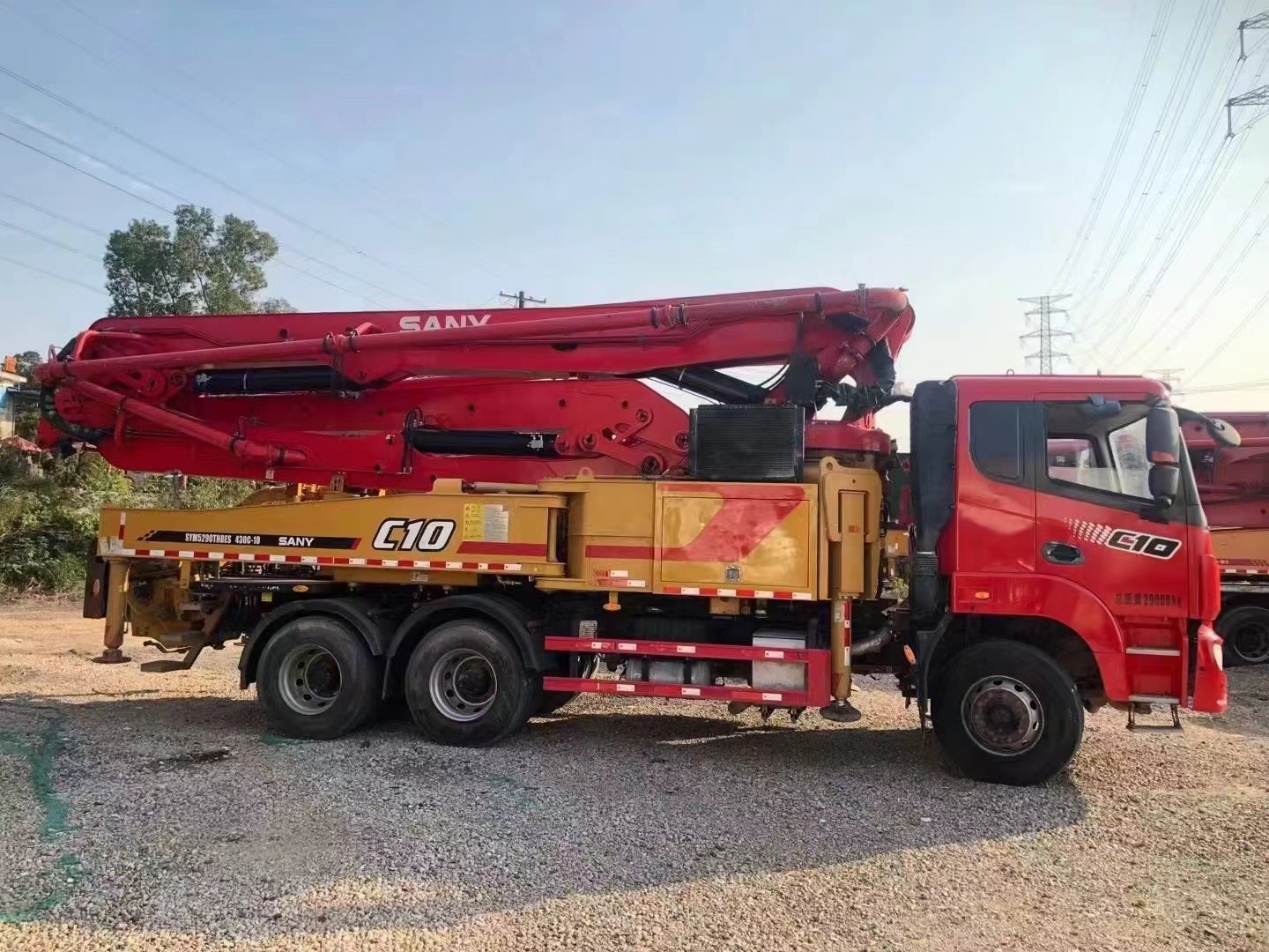 SANY SYM5290THBES 430C-10 Used Truck Mounted Concrete Boom Pump Truck 43Meters