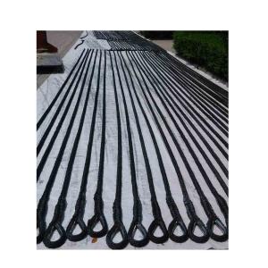 Wholesale Customized Coil Length Polyester Mooring Lines , Black Resin Coated Braided Anchor Rope from china suppliers