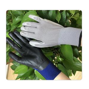 Wholesale Packing Thin Nylon Liner Soft 15 Gauge Knit PU Palm Coating Work Gloves from china suppliers