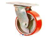 Black Red Swivel 5" Phenolic Caster Wheels With Steel Core