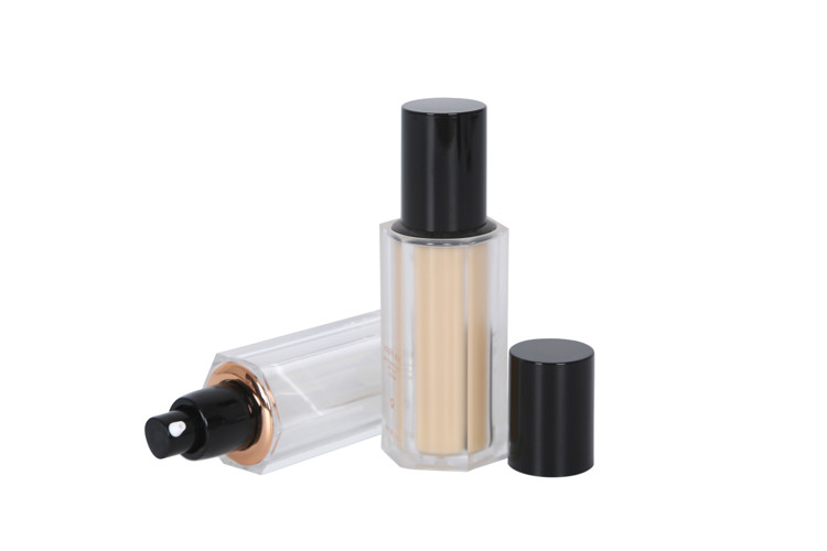 High Luxury Bright Polygonal Cosmetic Pump Bottle Acrylic 30ml