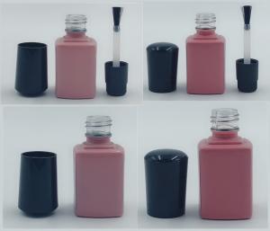 China Bulk Empty Glass Round Nail Polish Bottle With Cap 0.5 Customize Different Colors on sale