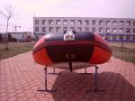 White / Red Hand Made 5 Man Foldable Inflatable Boat For Kids / Adults