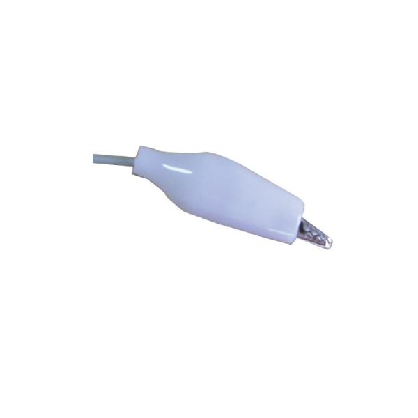 Hospital Crocodile Clip Electrode Eeg Cable White Cover DIN1.5 Socket Custom