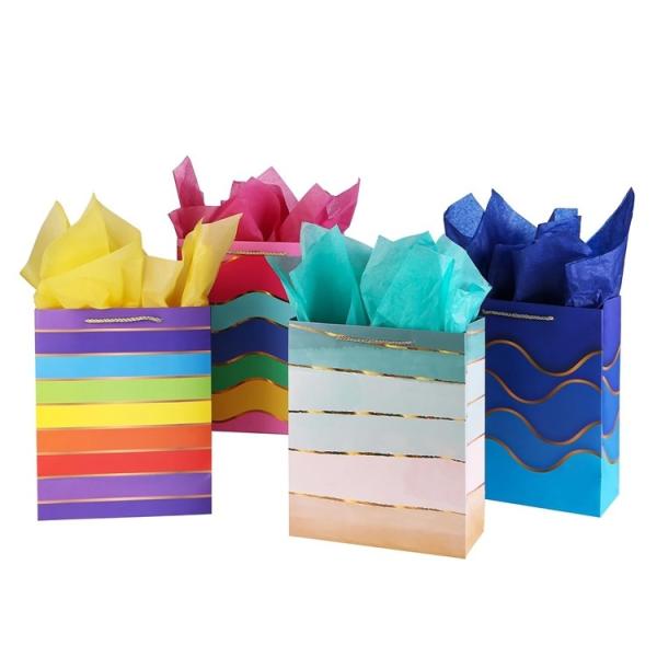 Custom Order Paper Jewelry Gift Shopping Cardboard Paper Bags with Hand Length