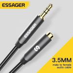 3.5mm Jack Male To Female Audio Cables 24K Gold Plating for Speaker Headphone