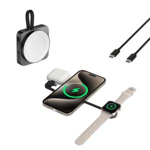 Wholesale QI2 Certified 3 In One Foldable Charger For IPhone Watch And Headphones from china suppliers