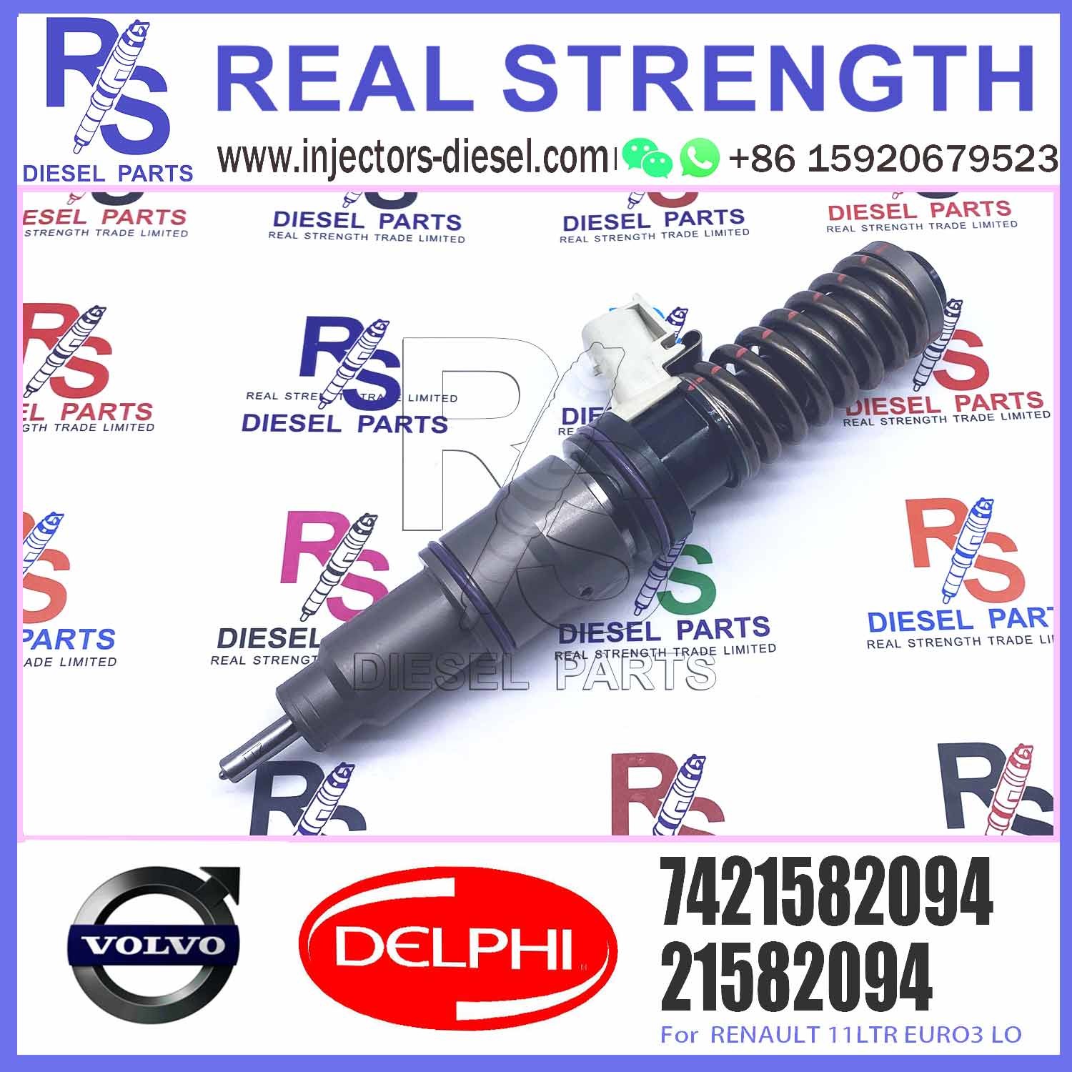 21582094 BEBE4D35001 Diesel Fuel Injector For VOL-VO TRUCK RENAULT 11LTR EURO3 LO E3.18 7421582094 21644596 85003948
