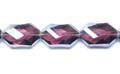 Medium Purple Glass Faceted Slabs, 15 Beads Per Strand