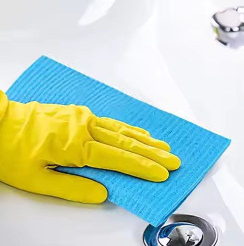 Biodegradable Wood Pulp Cotton Square Towel for Oil Absorption