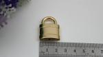 Custom high quality 3 size zinc alloy light gold decorate handbag metal turn