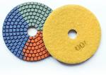 Round Shape Diamond Resin Polishing Pads Wear Resistance Three Color In One