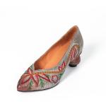 S515 2020 Retro Ethnic Embroidery Pointed High Heel Leather Women'S Shoes Spring