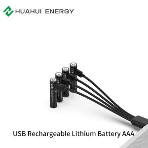 Wholesale Type C USB 400mAh Li Ion Rechargeable Battery , AAA 02 1.5 Volt Lithium Battery from china suppliers